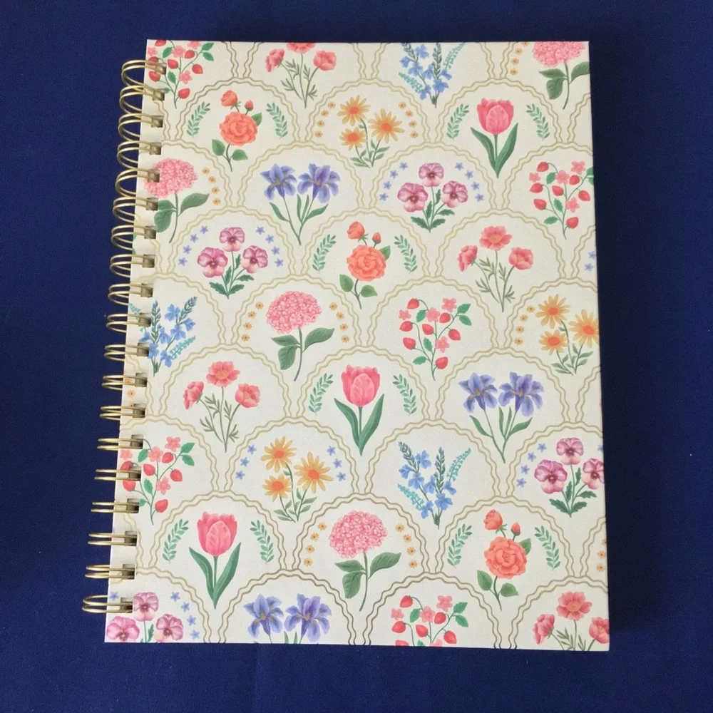 Clementine Spiral Notebook ~ Floral Notebook